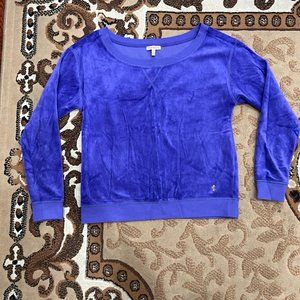Juicy Couture Purple Velour Sweatshirt Crew Neck S